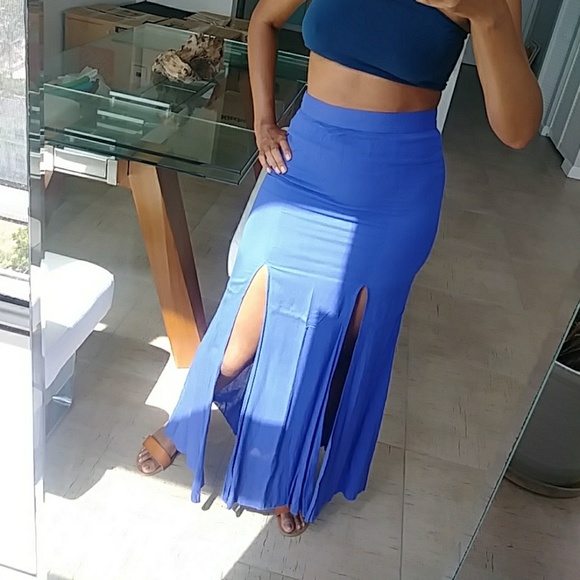 Dresses & Skirts - Periwinkle Blue Long Skirt
